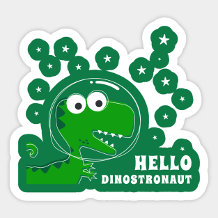 Cute Astronaut dinosaur. Sticker